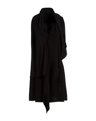 Yohji Yamamoto Woman Shirt Black Size 2 Triacetate, Polyester