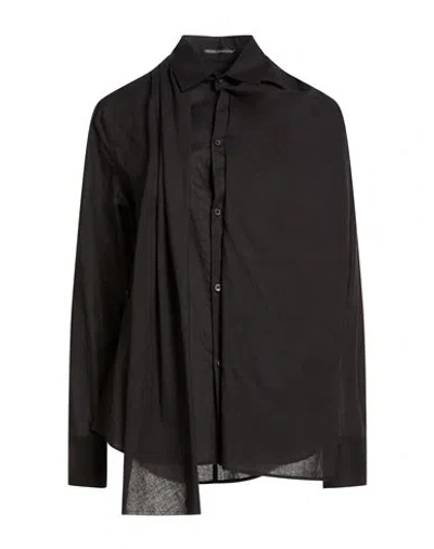 Yohji Yamamoto Woman Shirt Black Size 3 Cotton