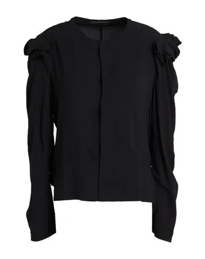 Yohji Yamamoto Woman Shirt Black Size 3 Rayon