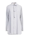 Yohji Yamamoto Woman Shirt Light Grey Size 3 Cotton In Grey