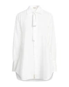 Yohji Yamamoto Woman Shirt White Size 3 Cotton In White