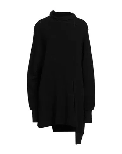 Yohji Yamamoto Woman Sweatshirt Black Size 2 Cotton, Cellulose, Polyurethane