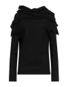 Yohji Yamamoto Woman T-shirt Black Size 2 Wool, Nylon, Cashmere In Black