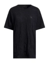 Yohji Yamamoto Woman T-shirt Black Size 4 Polyester, Cotton