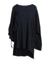 Yohji Yamamoto Woman T-shirt Navy Size 2 Cotton, Cupro In Navy