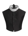 Yohji Yamamoto Detachable-collar Twill Vest In Black