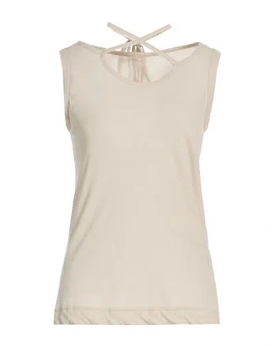 Yohji Yamamoto Woman Top Beige Size 2 Cotton In Neutral