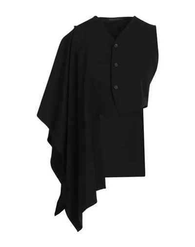 Yohji Yamamoto Woman Top Black Size 3 Wool