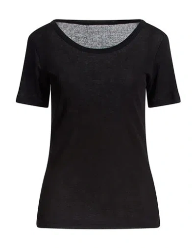 Yohji Yamamoto Woman T-shirt Black Size 2 Cotton