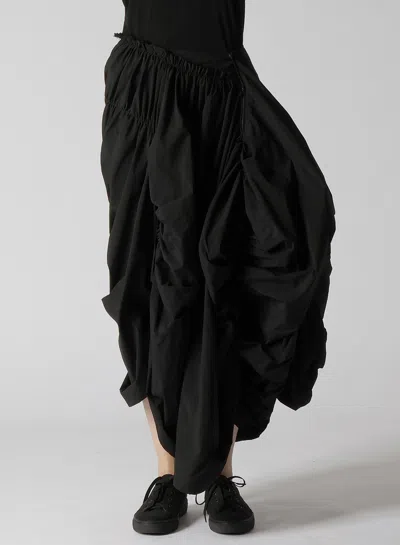 Yohji Yamamoto Women Panel Gather Skirt In Black