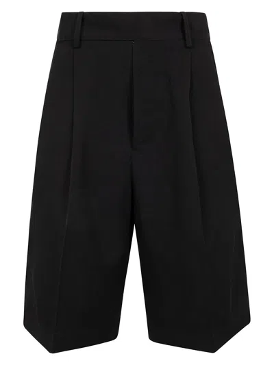 YOHJI YAMAMOTO WOMEN'S R-4TUCK SHORT PANTS