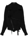 Yohji Yamamoto Wool Biker Jacket In Black