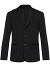 Shop Yohji Yamamoto Wool Blazer In 黑色