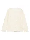 Yohji Yamamoto Wool Blend Distressed Sweater In Neutral