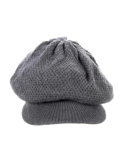 Pre-owned Yohji Yamamoto Wool Brimmed Cap In Gray