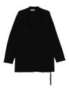 Yohji Yamamoto Black String Detail Blazer In Black
