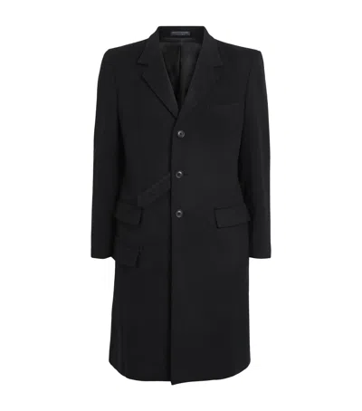 Yohji Yamamoto Wool-cashmere Overcoat In Black
