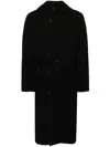 Yohji Yamamoto Wool Coat In Black