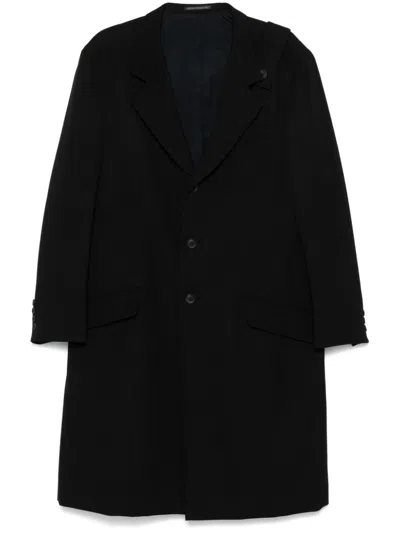Yohji Yamamoto Wool Coat In Black
