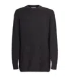 Yohji Yamamoto Wool Distressed Graduation Sweater In Black
