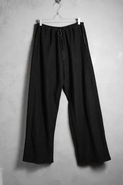 Pre-owned Yohji Yamamoto Wool Easy Wide Pants In Black
