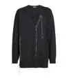Yohji Yamamoto Wool Embroidered V-neck Cardigan In Black