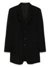 Yohji Yamamoto Wool Gabardine Blazer In Black