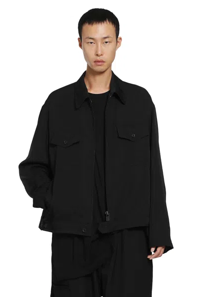Yohji Yamamoto Wool Gabardine Blouson In Animal Print