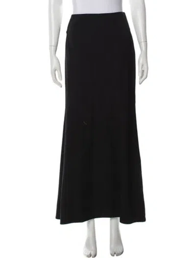 Pre-owned Yohji Yamamoto Wool Long Skirt In Black