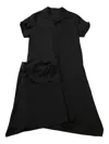 Yohji Yamamoto Wool Midi Dress In Black