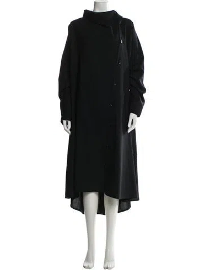 Pre-owned Yohji Yamamoto Wool Midi Length Dress In Blue