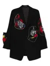 Yohji Yamamoto Wool Panelled Jacket In Black
