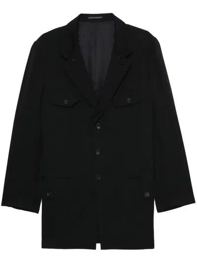 Yohji Yamamoto Wool Single-breasted Blazer In Black