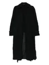 Yohji Yamamoto Wool Single-breasted Coat In Black