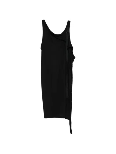 Yohji Yamamoto Wool Sleeveless Dress In Black