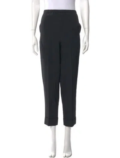 Pre-owned Yohji Yamamoto Wool Straight Leg Pants In Black