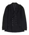 Yohji Yamamoto Wool Suit Coat In Black