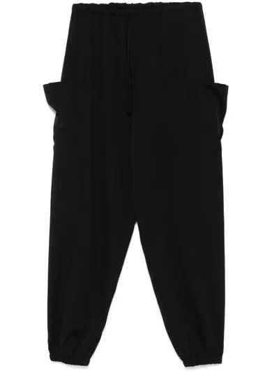 Yohji Yamamoto Wool Trousers In Black