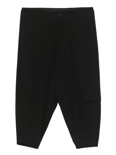 Yohji Yamamoto Wool Trousers In Black