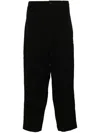 Yohji Yamamoto Tailored Denim Trousers With Pleats And Pockets In Black