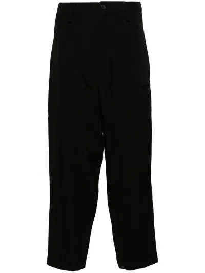 Yohji Yamamoto Wool Trousers In Black