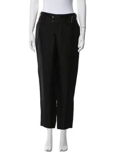 Pre-owned Yohji Yamamoto Wool Wide Leg Pants In Black