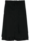 Yohji Yamamoto Wrap Cropped Trousers In Black