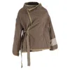 Yohji Yamamoto Wrap Jacket In Brown Wool In Brown