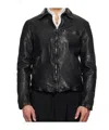 Yohji Yamamoto X Backlash Leather Jacket In Black