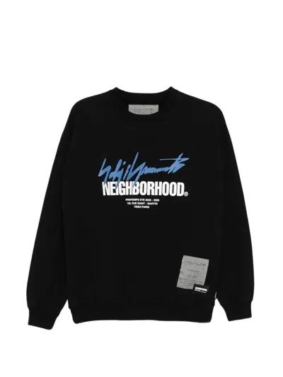 Yohji Yamamoto X Neighborhood Logo-print Sweatshirt In Black
