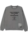 Yohji Yamamoto Crew Neck Graphic Print Sweater In Grau