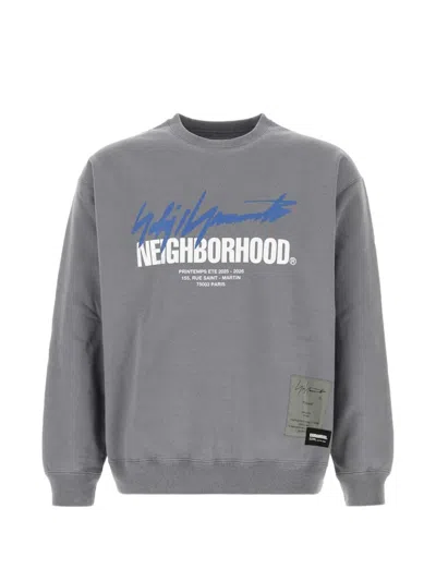 Yohji Yamamoto X Neighbourhood Logo-print Sweatshirt In Gray