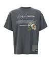Yohji Yamamoto Crew Neck Graphic Print Short Sleeves In Black
