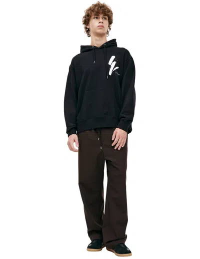 Yohji Yamamoto X New Era Logo Hoodie In Black